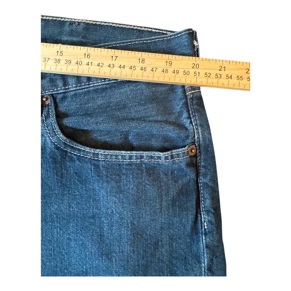 Levi's 501 Straight Leg Classic Denim Jeans Button Fly Mens Tag 40x30 Real 40x28 - Picture 11 of 13